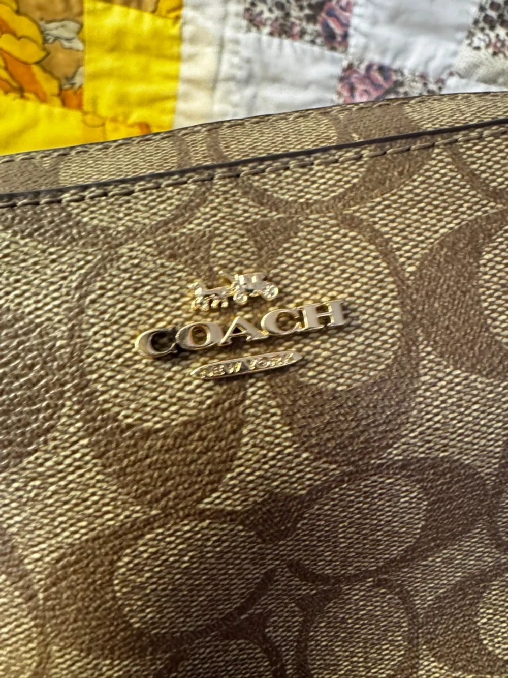 Authentic Coach Mini Camera Bag in Signature Coated Canvas